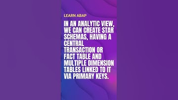 What is analytic view in SAP HANA? #abap #sapabap #abapinterviewquestions #saphana