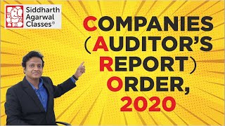CARO 2020 || New CARO || Full Explanation with Notes || CA Siddharth Agarwal || CA INTER | CA FINAL