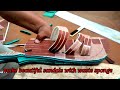 make beautiful sandals with waste sponge