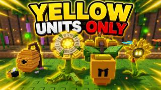 Can An All YELLOW Team Beat An Impossible Challenge? (Garden Tower Defense)