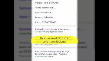 How To Change Text Larger On Internet Browser On Samsung Galaxy S7/Edge/S6/Note5/4