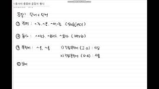 제1강. 문장의 구성요소 [주어,동사,목적어,보어,수식어]