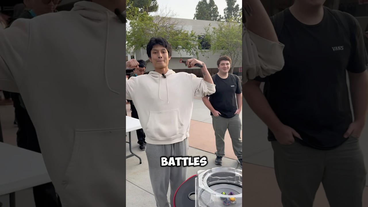 Challenging COLLEGE STUDENTS To A Beyblade Battle