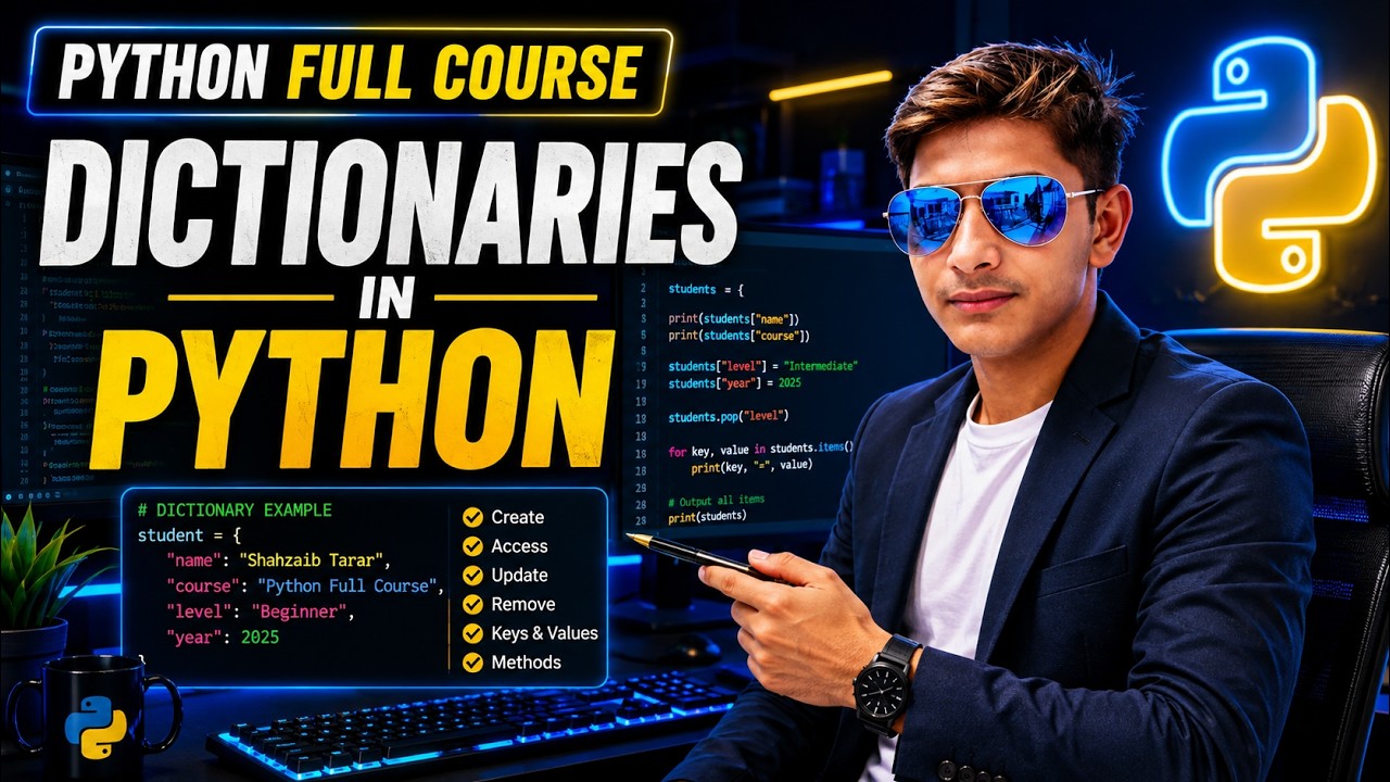 Lecture 8: Dictionaries in python Full Detail. - YouTube