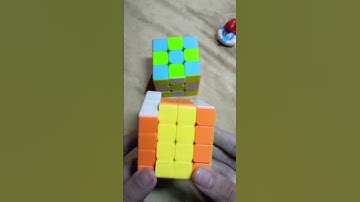 checkerboard pattern on 3×3 and 4×4 #shorts #rubikscube