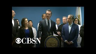 California governor gavin newsom gave an update on the outbreak of
coronavirus in state and disease-stricken cruise ship off coast
oakland....