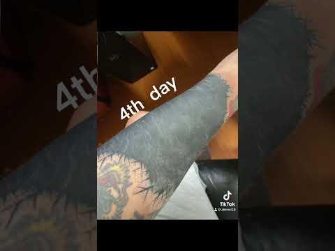 Blackout tattoo healing