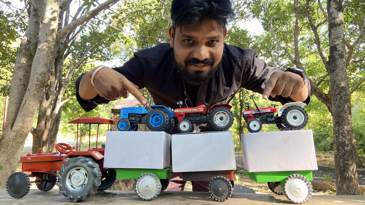 Unboxing Die model Tractors Loaded many trolley🚜 HMT 4511, Sonalika 60