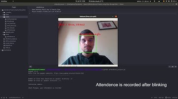 Output of Attendance Project using Face Recognition and Eye Blink Detection