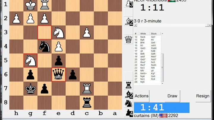 3 minute chess #19: IM Greg Shahade vs SM Jorge Sammour Hasbun