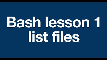 Bash lesson 1: 3 ways to list files