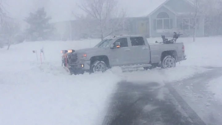 Duramax  plowing a foot of snow!!
