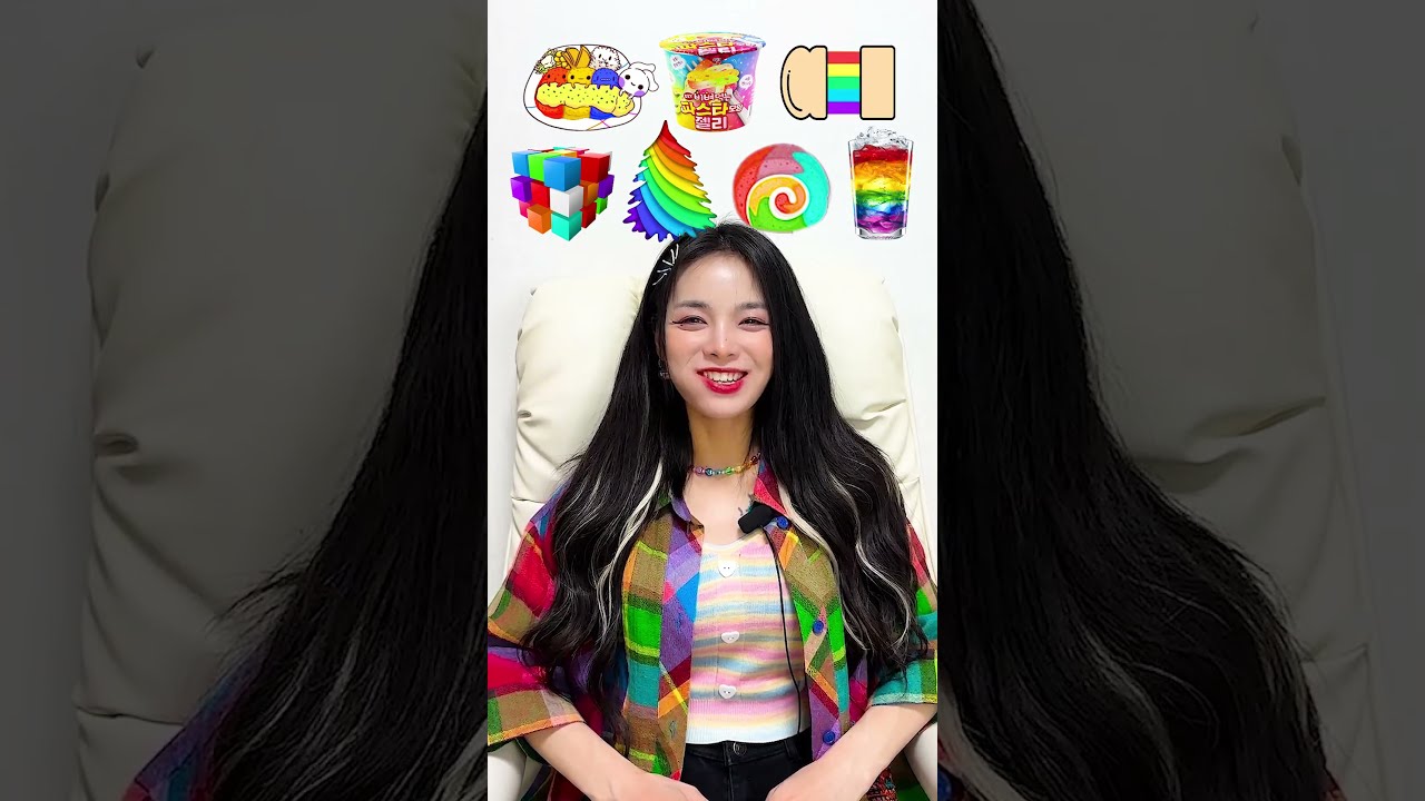 Random Rainbow Food MUKBANG Shorts