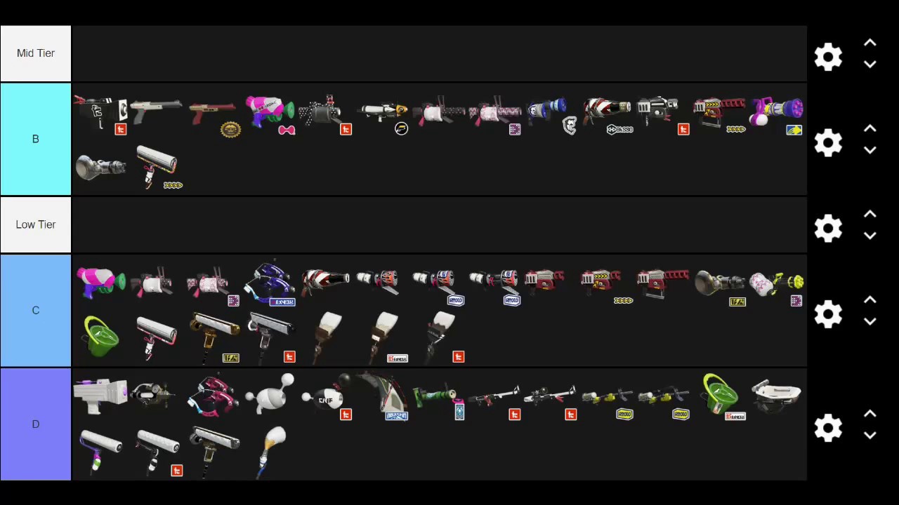 Splatoon 2: 4.6 Tier List Part 2 - Mid Tiers.