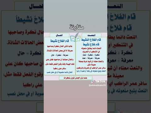 الفرق بين النعت والحال