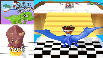 Monster Catch Run: Funny Gameplay (iOS,Android)-  Part 1 Level 1+7 Dinosaur Hunting