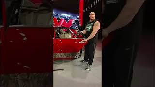 Brock Lesnar destroys a car with his bare hands 💪🏿 #fitness #strength #brocklesnar