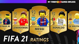 FIFA 21 Ratings in Lego • Official Fifa 21 Player Ratings in Lego Football Film