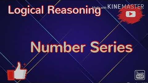 Logical reasoning | Number Series | Tamil | ca foundation |