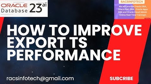 How to improve export(expdp) Tablespace performance Oracle database 19c