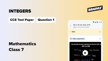 The sum of two integers is 12. If one of them is 43, Mathematics Class 7, CCE Test Paper, Q-1