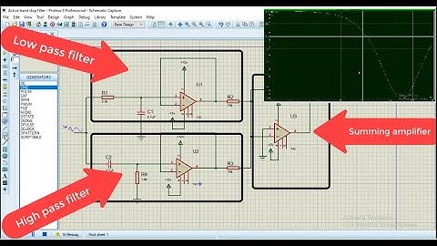 how to simulate active band stop filter