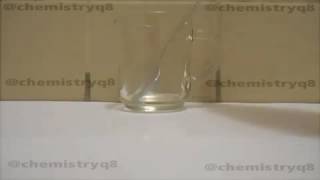 See how fused spoon made of gallium in hot water