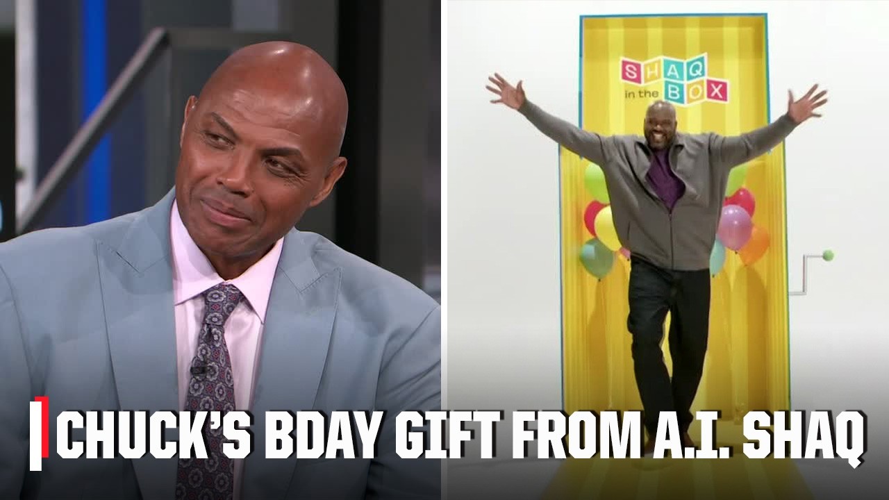 ‘This is the WORST GIFT EVER!’ Chuck reacts to his birthday gift from A.I. Shaq 🤣 | Inside the NBA