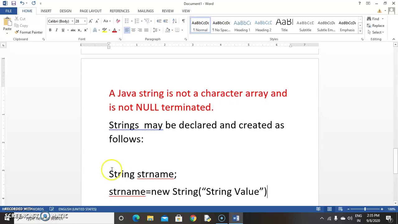 Java Strings Part1 - YouTube