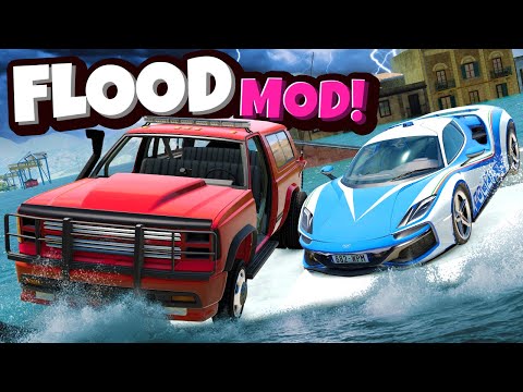 RANDOM PARTS MOD But it's During a FLOOD in Italy in BeamNG Drive!