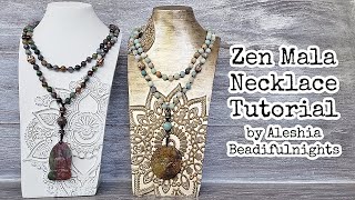 Zen Mala Necklace Tutorial | Double Cord Method