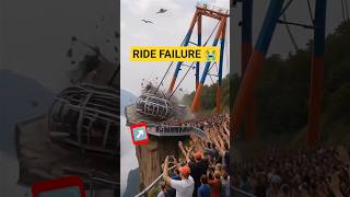 🔥 Giant Amusement Ride Basket Falls Off Mountain 😱 | Realistic Veo3 AI Simulation #shorts
