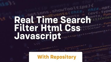 real time search filter html css javascript