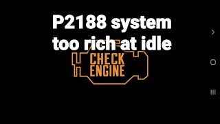 أعراض وأسباب ظهور الكود P2188 الخليط غني عند الوقوف كمية البنزين أكثر من اللازم والهواء قليل