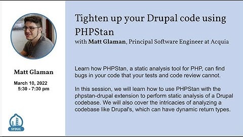 Tighten up your Drupal code using PHPStan
