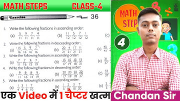 Math Steps Class 4 Exercise -36 | Fractional numbers | Bharti Bhawan Math Steps 4, NCERT CLASSES