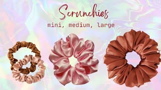 3 size scrunchies