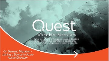 On Demand Migration - Joining a Device to Azure Active Directory