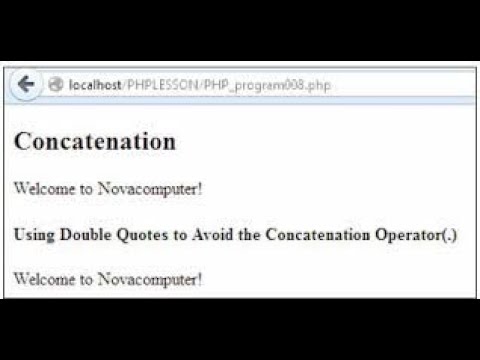 Concatenation in php || Php tutorial - YouTube