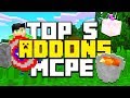 TOP 5 BEST ADDONS FOR MCPE (2019) | Thors Hammer, 3D Items, Furniture & More!