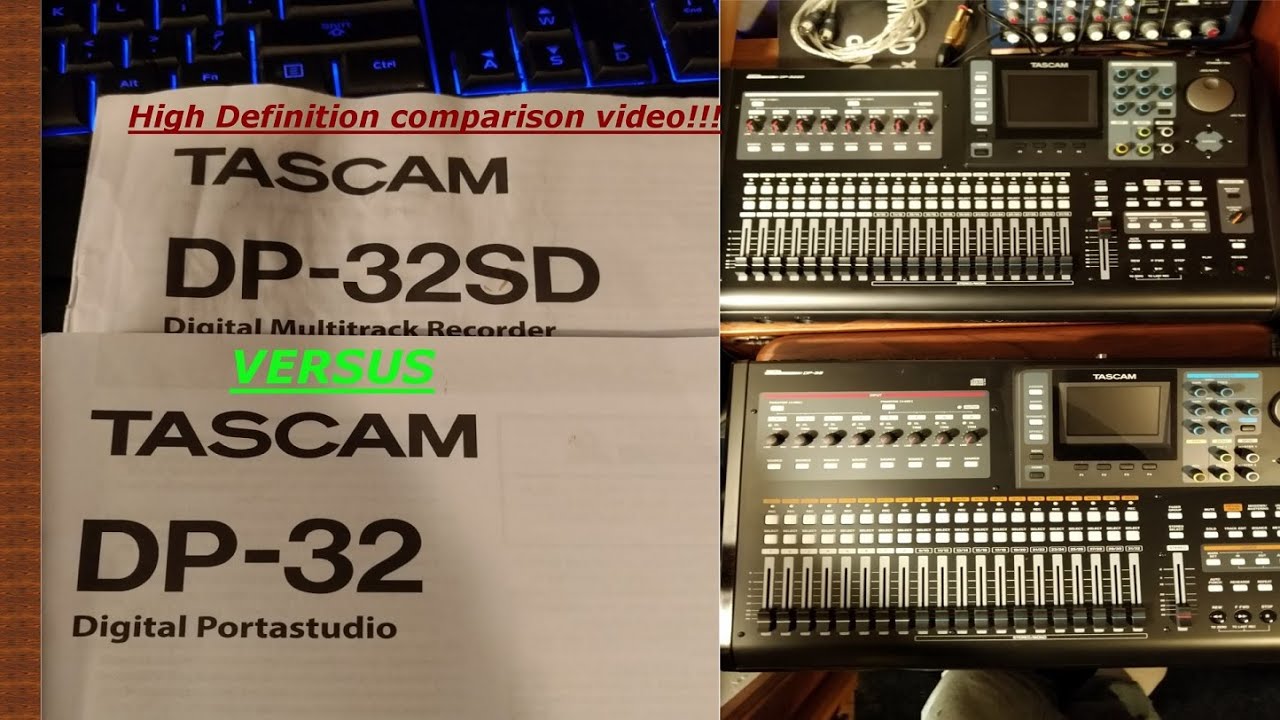 Tascam Portastudio Dp32 vs Dp32SD Comparison HD Quality YouTube