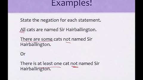 Logic: Quantifiers and their negations