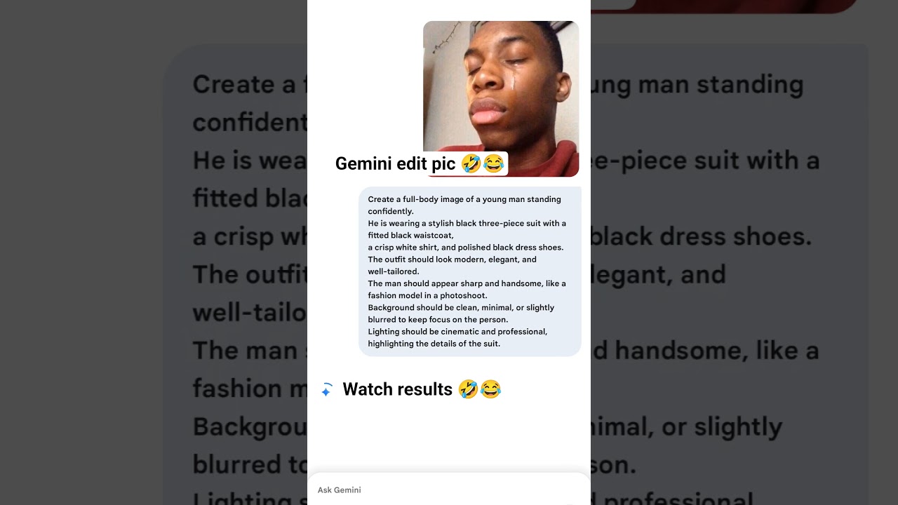Gemini black boy photo editing 🤣😂 