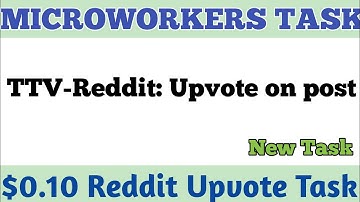 TTV Reddit : Upvote on Post | Reddit Task |