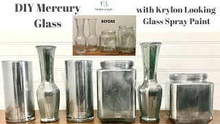DIY Mercury glass and how to make your own Faux MERCURY glass with Krylon Looking Glass spray paint