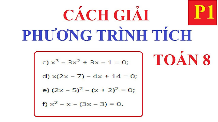 Khi nào giai ptlg bằng cách đưa về pt tích