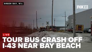 BREAKING: Reports of tour bus crash off I-43 near Bay Beach