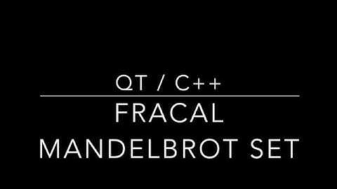 Qt / C++ Drawing Fractal ( Mandelbrot set )