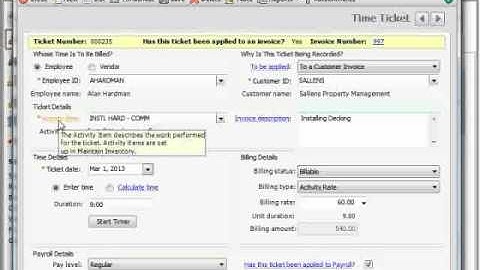 Sage 50 Tutorial Entering Time Tickets Sage Training Lesson 12.4