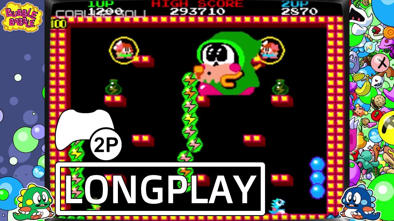 Bubble Bobble (Arcade) Longplay - 2 Players | CorvuzSoli & 